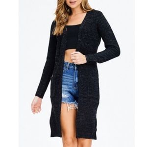 {Ambiance Apparel} Long Waffle Duster Sweater